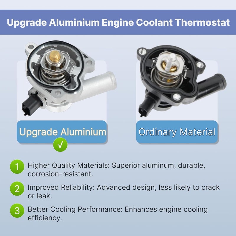 AcornTech Coolant Thermostat Housing Assembly Fit for Chevrolet 2011-2015 Cruze, 2016 Cruze Limited, 2012-2019 Sonic, 2013-2019 Trax, Buick 2013-2019 Encore # 25200455, 55565336, 902-808 - Image 4